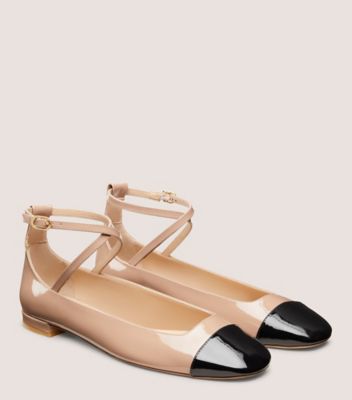 Stuart Weitzman,EDEN STRAP FLAT,Flats,Casual,Beige